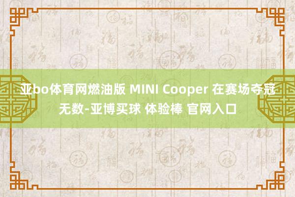 亚bo体育网燃油版 MINI Cooper 在赛场夺冠无数-亚博买球 体验棒 官网入口