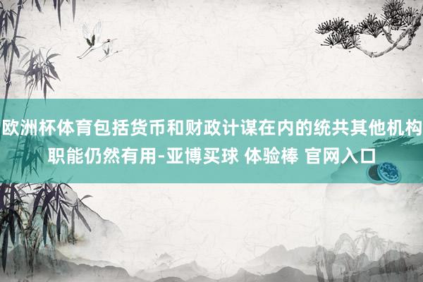 欧洲杯体育包括货币和财政计谋在内的统共其他机构职能仍然有用-亚博买球 体验棒 官网入口