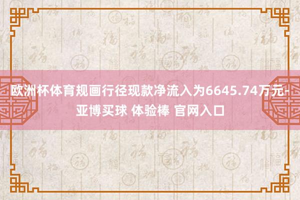 欧洲杯体育规画行径现款净流入为6645.74万元-亚博买球 体验棒 官网入口
