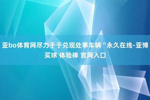 亚bo体育网尽力于于兑现处事车辆“永久在线-亚博买球 体验棒 官网入口
