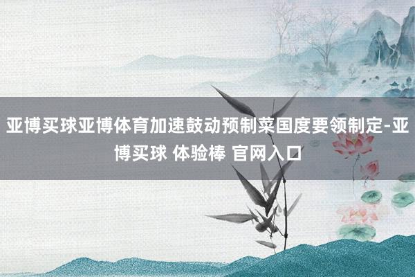 亚博买球亚博体育加速鼓动预制菜国度要领制定-亚博买球 体验棒 官网入口
