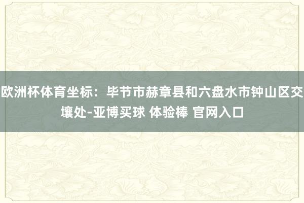 欧洲杯体育坐标：毕节市赫章县和六盘水市钟山区交壤处-亚博买球 体验棒 官网入口